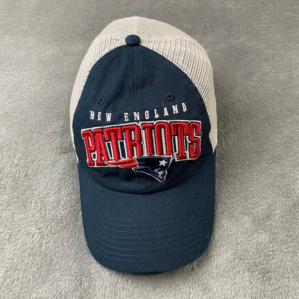 New England‎ Patriots Trucker Hat NFL Team Apparel Navy Blue Snapback Cap OSFA